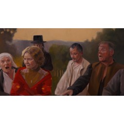 In front of the Mayor's...